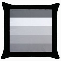 Elegant Shades Of Gray Stripes Pattern Striped Throw Pillow Case (black) by yoursparklingshop