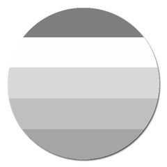 Elegant Shades Of Gray Stripes Pattern Striped Magnet 5  (round) by yoursparklingshop