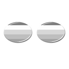 Elegant Shades Of Gray Stripes Pattern Striped Cufflinks (oval)