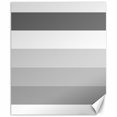 Elegant Shades Of Gray Stripes Pattern Striped Canvas 8  X 10  by yoursparklingshop