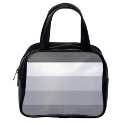 Elegant Shades Of Gray Stripes Pattern Striped Classic Handbags (one Side) by yoursparklingshop