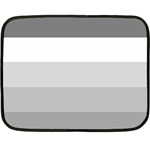 Elegant Shades Of Gray Stripes Pattern Striped Double Sided Fleece Blanket (Mini)  35 x27  Blanket Front