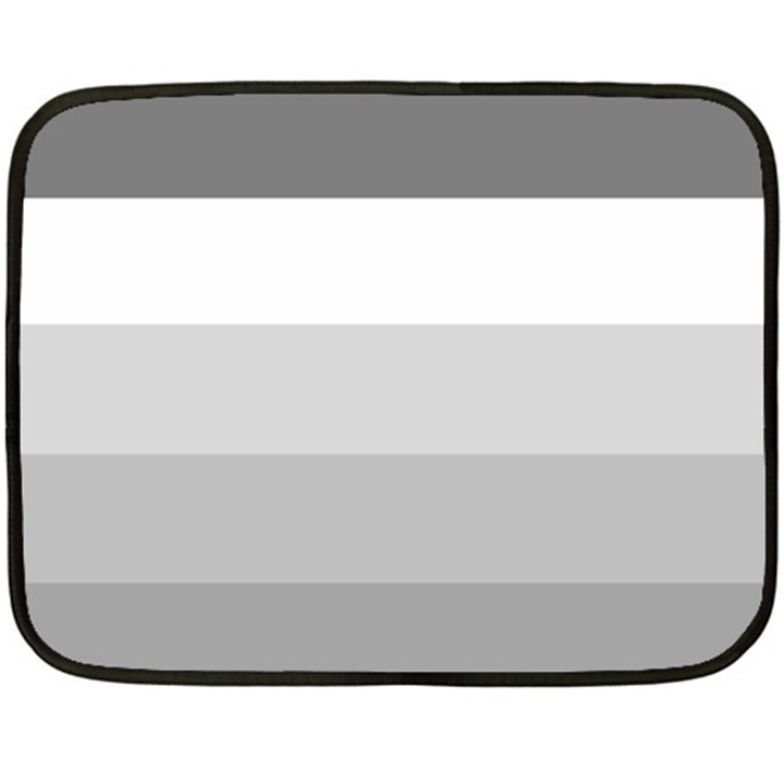 Elegant Shades Of Gray Stripes Pattern Striped Double Sided Fleece Blanket (Mini) 