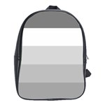 Elegant Shades Of Gray Stripes Pattern Striped School Bag (Large) Front