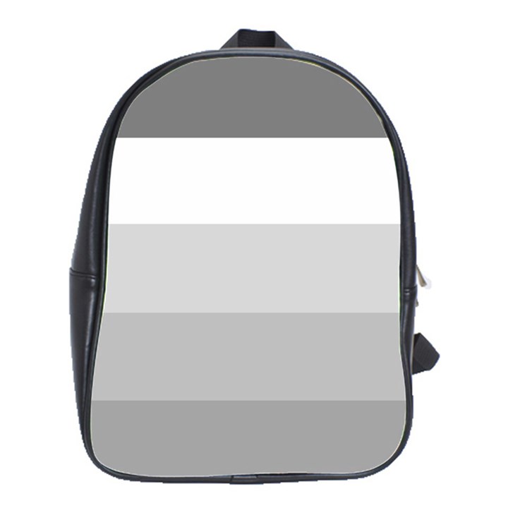 Elegant Shades Of Gray Stripes Pattern Striped School Bag (Large)