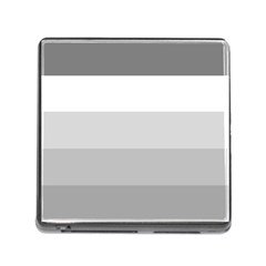 Elegant Shades Of Gray Stripes Pattern Striped Memory Card Reader (square) by yoursparklingshop