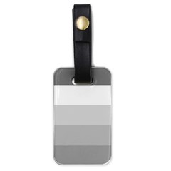 Elegant Shades Of Gray Stripes Pattern Striped Luggage Tags (one Side)  by yoursparklingshop