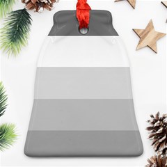 Elegant Shades Of Gray Stripes Pattern Striped Bell Ornament (two Sides)