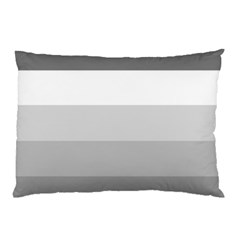 Elegant Shades Of Gray Stripes Pattern Striped Pillow Case (two Sides) by yoursparklingshop