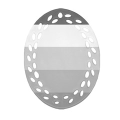 Elegant Shades Of Gray Stripes Pattern Striped Ornament (oval Filigree) by yoursparklingshop