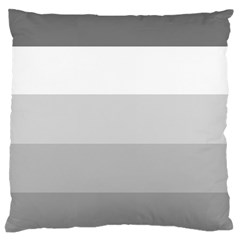 Elegant Shades Of Gray Stripes Pattern Striped Large Cushion Case (one Side) by yoursparklingshop