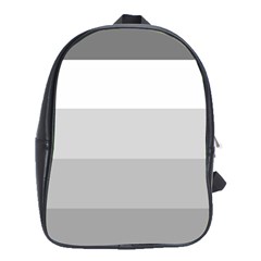 Elegant Shades Of Gray Stripes Pattern Striped School Bag (xl) by yoursparklingshop