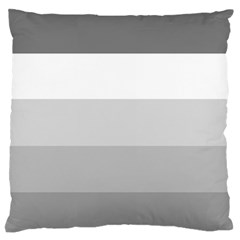 Elegant Shades Of Gray Stripes Pattern Striped Large Flano Cushion Case (two Sides) by yoursparklingshop