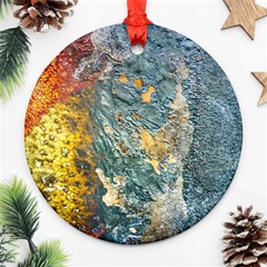 Colorful Abstract Texture  Ornament (round) by dflcprints