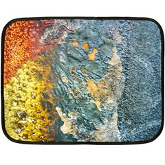 Colorful Abstract Texture  Double Sided Fleece Blanket (mini)  by dflcprints