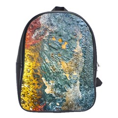 Colorful Abstract Texture  School Bag (large) by dflcprints