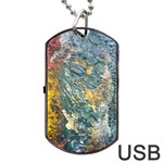 Colorful Abstract Texture  Dog Tag USB Flash (Two Sides) Back