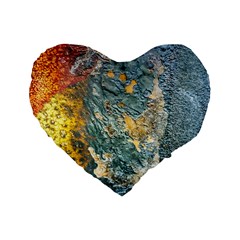 Colorful Abstract Texture  Standard 16  Premium Heart Shape Cushions by dflcprints