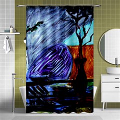 House Will Be Built 8 Shower Curtain 48  X 72  (small)  by bestdesignintheworld