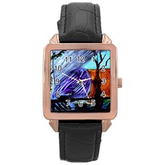 House Will Be Built 8 Rose Gold Leather Watch  by bestdesignintheworld