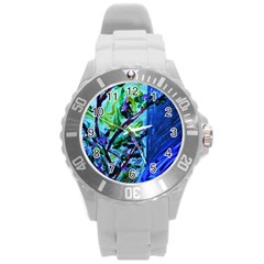 House Will Be Built 1 Round Plastic Sport Watch (l) by bestdesignintheworld