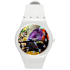 House Will Be Built 6 Round Plastic Sport Watch (m) by bestdesignintheworld