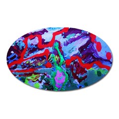 Desert Blooming 1/1 Oval Magnet by bestdesignintheworld