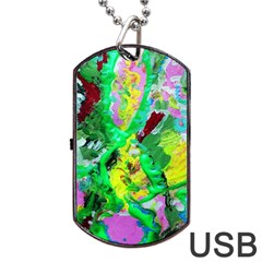 Desert Blooming 1/2 Dog Tag Usb Flash (one Side) by bestdesignintheworld