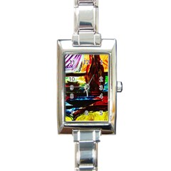 House Will Be Built 2 Rectangle Italian Charm Watch by bestdesignintheworld