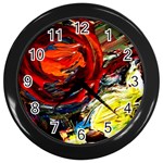 Sunset In A Mountains Wall Clocks (Black) Front