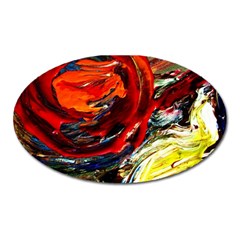 Sunset In A Mountains Oval Magnet by bestdesignintheworld