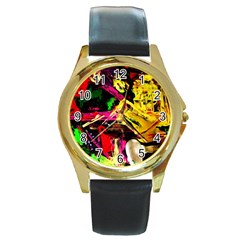 Spooky Attick 1 Round Gold Metal Watch by bestdesignintheworld