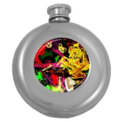 Spooky Attick 1 Round Hip Flask (5 Oz) by bestdesignintheworld