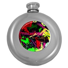 Spooky Attick 2 Round Hip Flask (5 Oz) by bestdesignintheworld