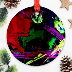 Spooky Attick 4 Round Ornament (two Sides) by bestdesignintheworld