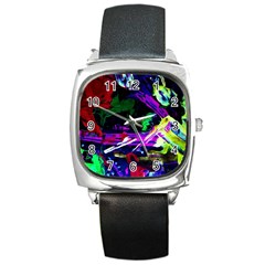 Spooky Attick 5 Square Metal Watch by bestdesignintheworld