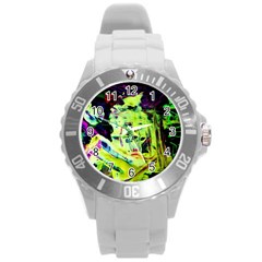 Spooky Attick 10 Round Plastic Sport Watch (l) by bestdesignintheworld