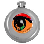 Eyes Makeup Human Drawing Color Round Hip Flask (5 oz) Front