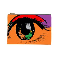 Eyes Makeup Human Drawing Color Cosmetic Bag (large)  by Simbadda