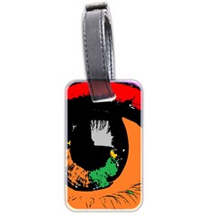 Eyes Makeup Human Drawing Color Luggage Tags (two Sides) by Simbadda