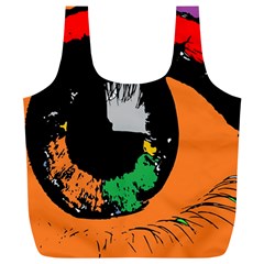 Eyes Makeup Human Drawing Color Full Print Recycle Bags (l)  by Simbadda