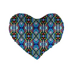 Artwork By Patrick-colorful-34 Standard 16  Premium Heart Shape Cushions by ArtworkByPatrick