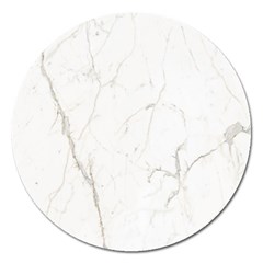 White Marble Tiles Rock Stone Statues Magnet 5  (round) by Simbadda