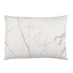 White Marble Tiles Rock Stone Statues Pillow Case by Simbadda