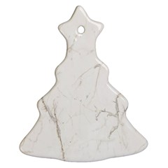 White Marble Tiles Rock Stone Statues Christmas Tree Ornament (two Sides) by Simbadda