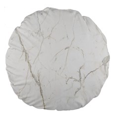 White Marble Tiles Rock Stone Statues Large 18  Premium Round Cushions by Simbadda