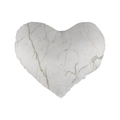 White Marble Tiles Rock Stone Statues Standard 16  Premium Flano Heart Shape Cushions by Simbadda