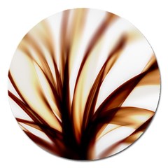 Digital Tree Fractal Digital Art Magnet 5  (round) by Simbadda