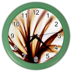 Digital Tree Fractal Digital Art Color Wall Clocks by Simbadda