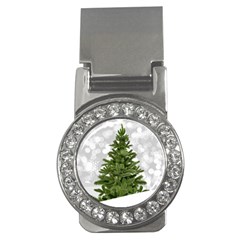 Christmas Xmas Tree Bokeh Money Clips (cz)  by Simbadda